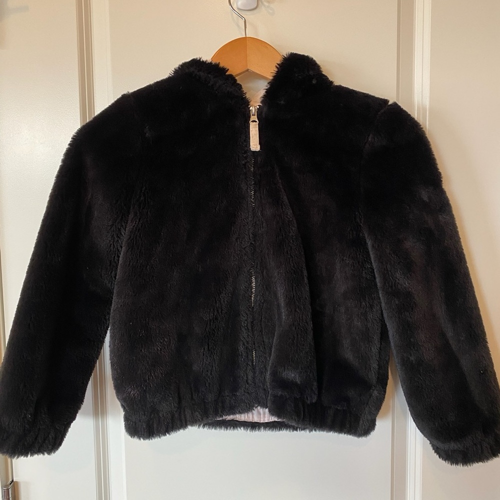 Cat & Jack Kids Hooded Faux Fur Jacket Size M / 7-8